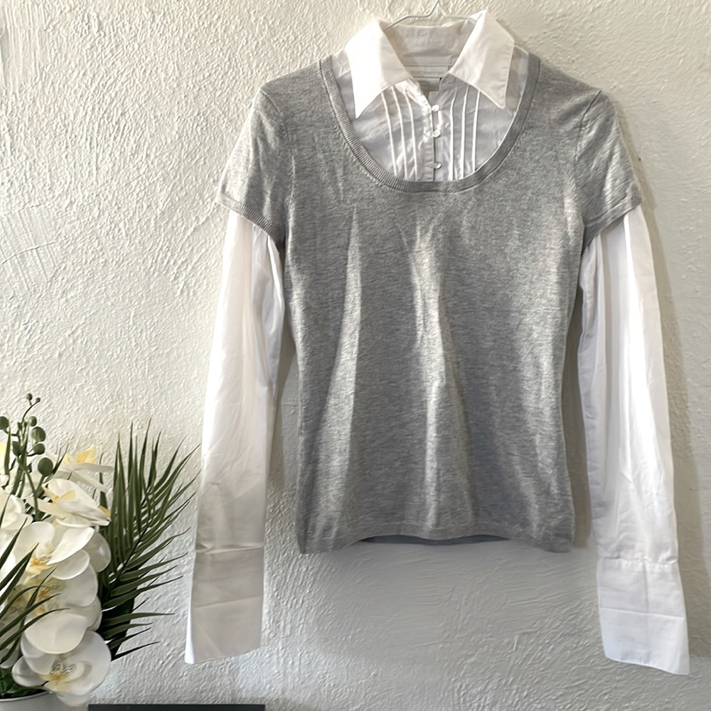 Adorable Worthington Sweater Button Up Shirt Combo. Size Small